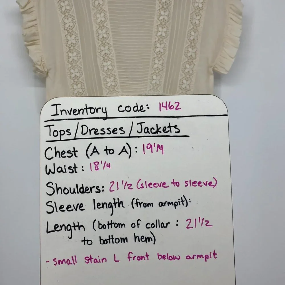 Ulla Johnson Adrienne Scalloped  Silk Eyelet Victorian Blouse Off White Size 2 - Picture 15 of 16